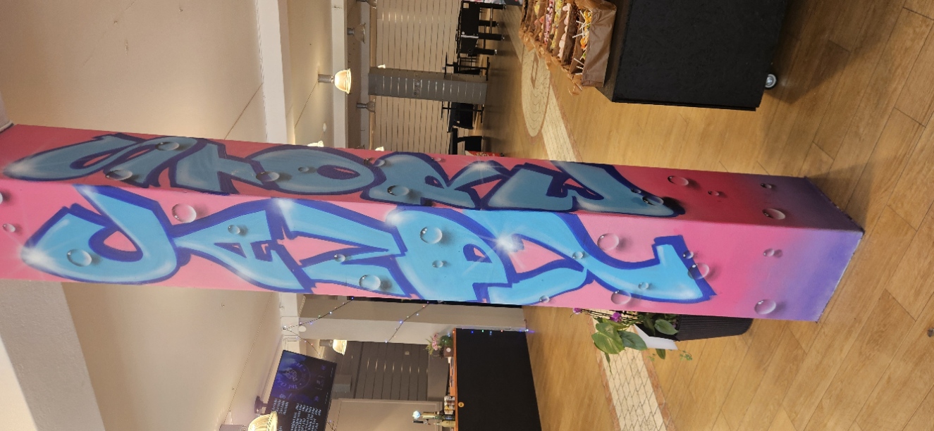 Pelargraffiti hos The Crazy Candy Store