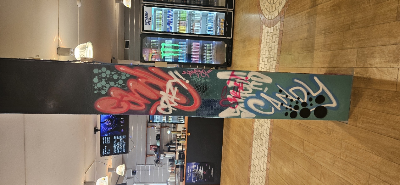 Pelargraffiti hos The Crazy Candy Store
